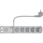 GETFORT 5-fach Überspannungsschutz Steckdosenleiste mit 2 USB-Ladeanschlüssen, 5m Kabel, Grau
