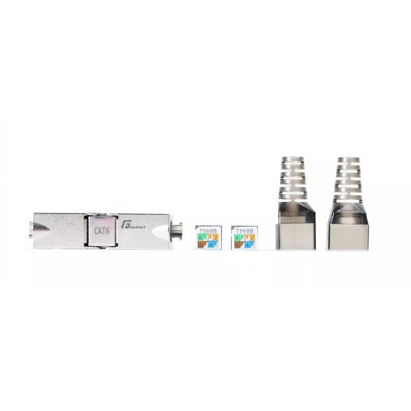 GETFORT 58459 Cat.6 UTP Tool-less RJ45 Keystone Jack, Weiß