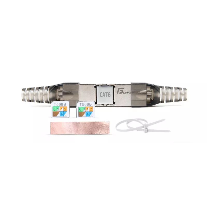 GETFORT 58459 Cat.6 UTP Tool-less RJ45 Keystone Jack, Weiß