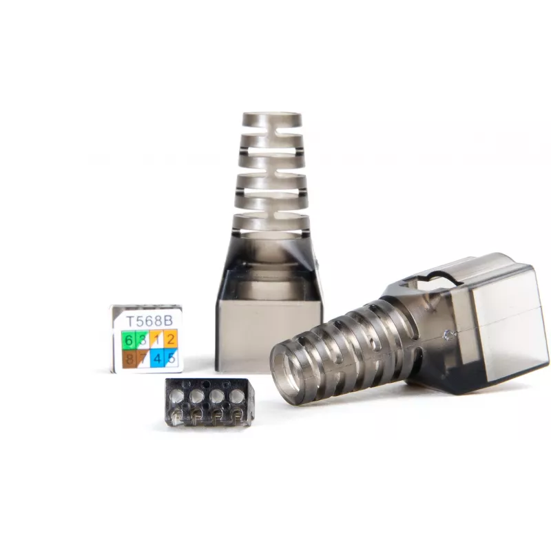 GETFORT 58459 Cat.6 UTP Tool-less RJ45 Keystone Jack, Weiß