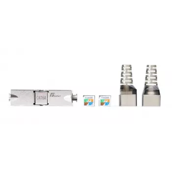 GETFORT 58460 CAT.6A Werkzeuglos Geschirmt RJ45 Keystone Jack Modul