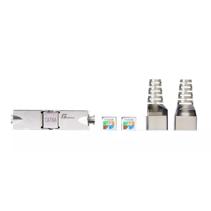 GETFORT 58460 CAT.6A Werkzeuglos Geschirmt RJ45 Keystone Jack Modul