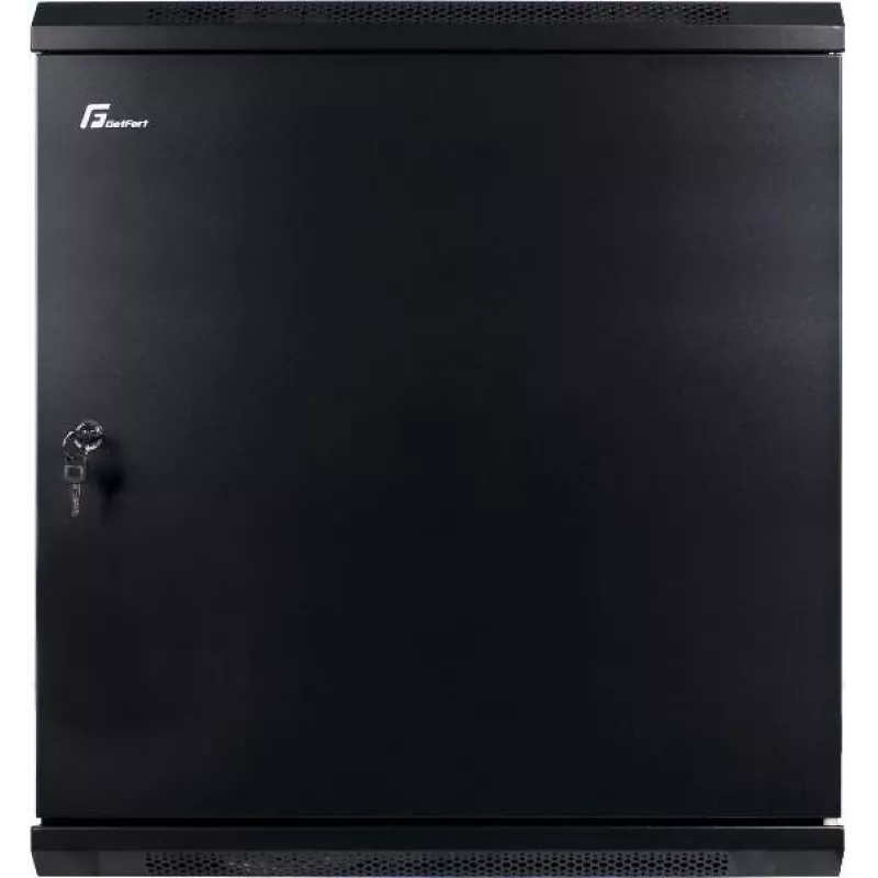 GETFORT CALI 12U 19 inch Wandmontage-Rack-Gehäuse 600x450 mm schwarze Stahltür