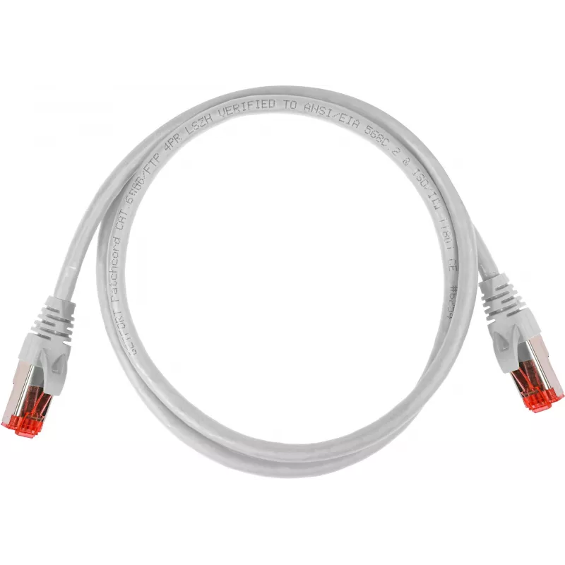 GETFORT Cat.6A S/FTP LSOH 2m Graues Patchkabel