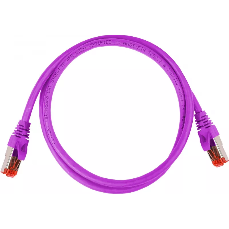 GETFORT Cat.6A S/FTP LSOH Patchkabel 0,5 m Lila
