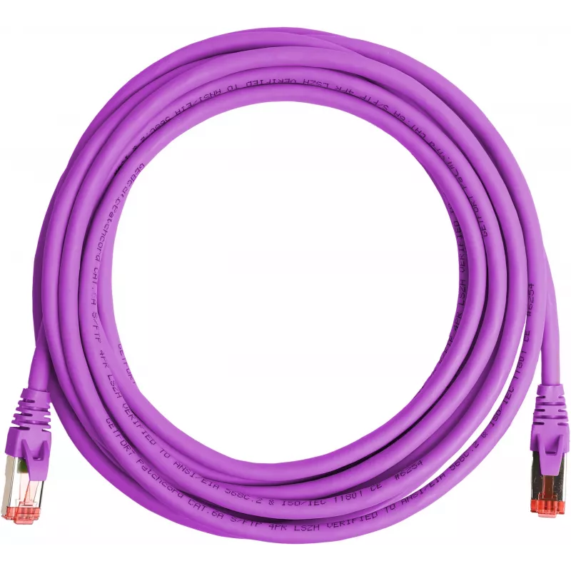 GETFORT Cat.6A S/FTP LSOH Patchkabel 5m Lila