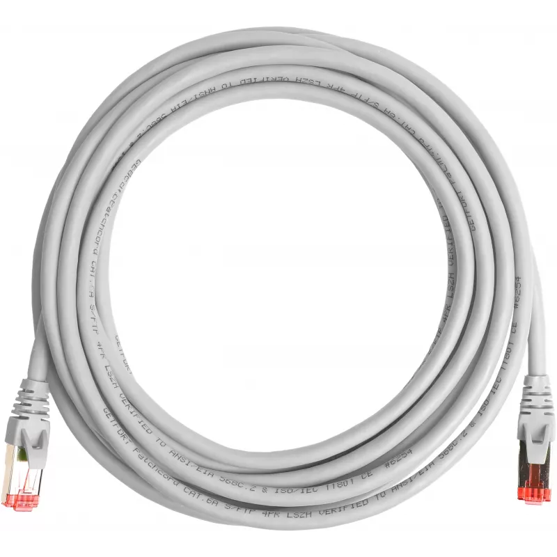 GETFORT Cat.6A S/FTP LSOH Patchkabel 3m Grau