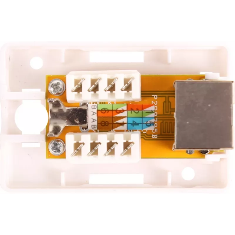 GETFORT GF-1G5EFTP Abgeschirmtes Aufputz-RJ45-Modul Cat.5e, Weiß