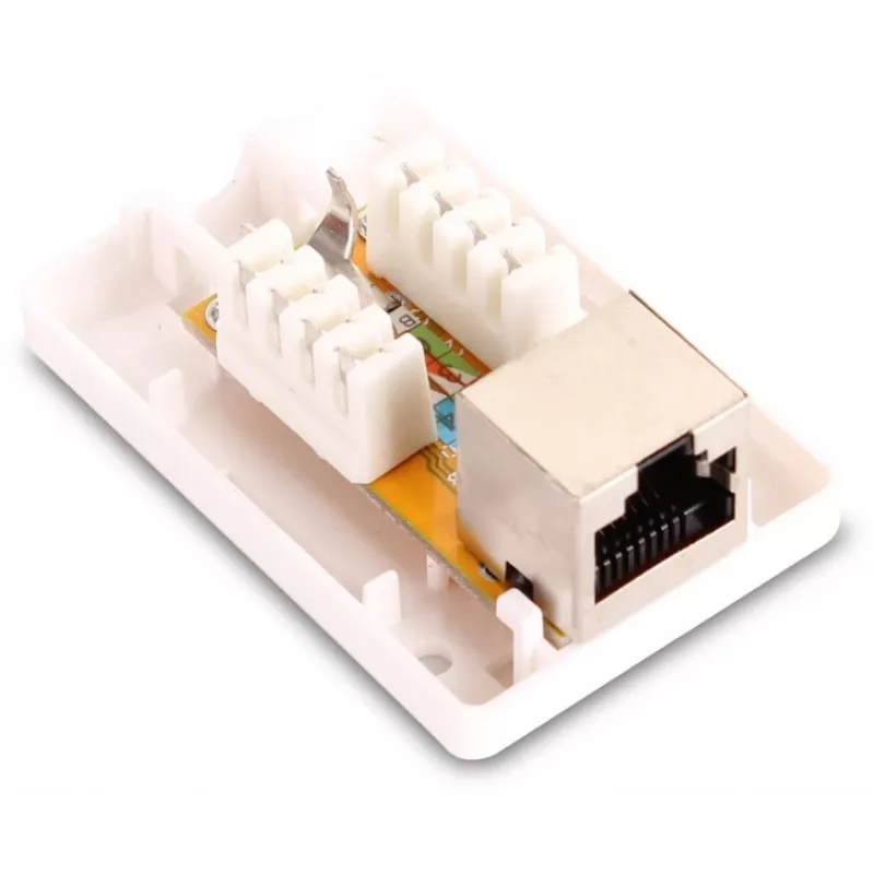 GETFORT GF-1G5EFTP Abgeschirmtes Aufputz-RJ45-Modul Cat.5e, Weiß