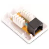 GETFORT GF-1G6UTP Aufputz-RJ45-Cat.6-UTP-Netzwerkdose, Weiß