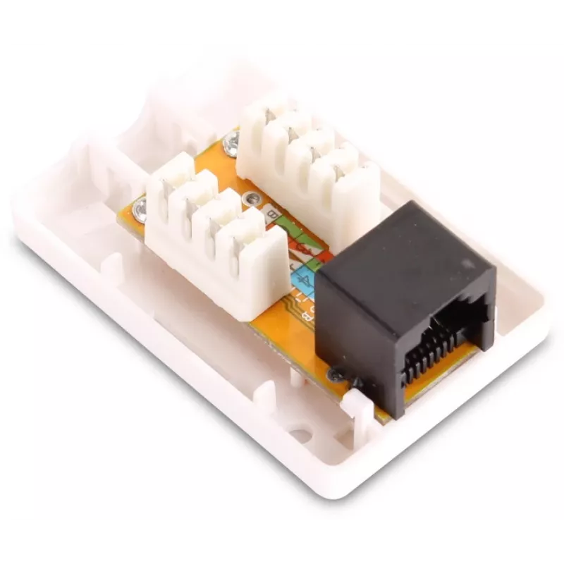 GETFORT GF-1G6UTP Aufputz-RJ45-Cat.6-UTP-Netzwerkdose, Weiß