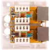GETFORT GF-2G5EFTP Geschirmte Aufputz-RJ45-Dose, 2-Port, Cat.5e, Weiß