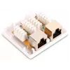 GETFORT GF-2G5EFTP Geschirmte Aufputz-RJ45-Dose, 2-Port, Cat.5e, Weiß