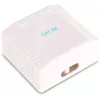 GETFORT GF-2G5EFTP Geschirmte Aufputz-RJ45-Dose, 2-Port, Cat.5e, Weiß