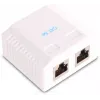 GETFORT GF-2G5EFTP Geschirmte Aufputz-RJ45-Dose, 2-Port, Cat.5e, Weiß