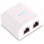 GETFORT GF-2G5EFTP Geschirmte Aufputz-RJ45-Dose, 2-Port, Cat.5e, Weiß