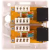 GETFORT GF-2G5EUTP Aufputz-Doppel-RJ45 Cat.5e UTP Netzwerkdose, Weiß