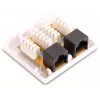 GETFORT GF-2G5EUTP Aufputz-Doppel-RJ45 Cat.5e UTP Netzwerkdose, Weiß