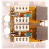 GETFORT GF-2G6FTP Geschirmte Aufputz-Netzwerkdose, 2x RJ45, Cat6 FTP, Weiß