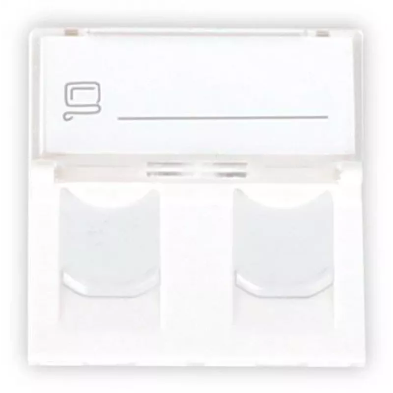 GETFORT GF-2MOD-2G Mosaic 2-Port RJ45 Cat.5e Netzwerkmodul, 45x45mm, Weiß