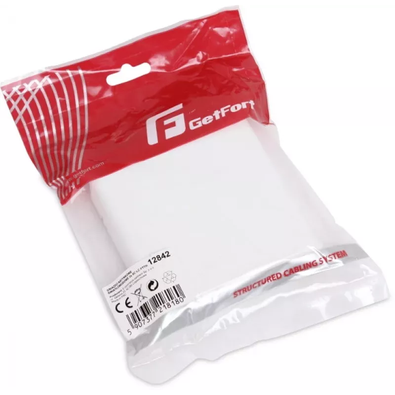 GETFORT GF-FO2P FTTH Glasfaser-Teilnehmeranschlussdose mit SC/APC- und LC/APC-Adaptern, 2-Port Wandbox, Singlemode, Weiß