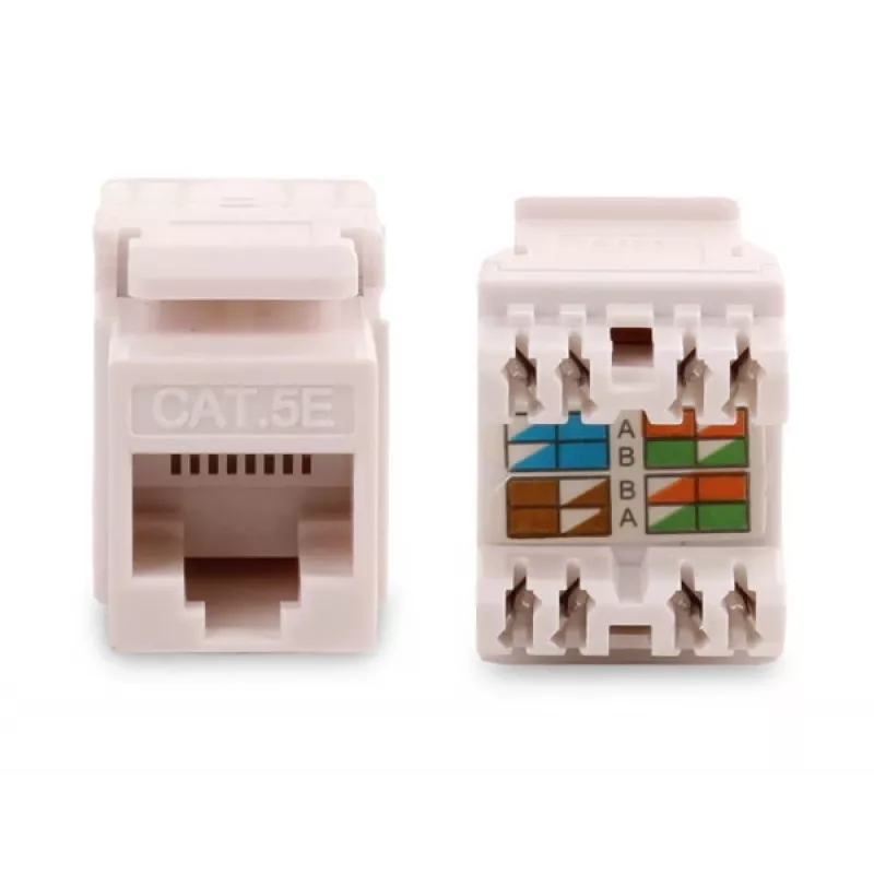 GETFORT GF-K5EUTP Cat.5e UTP Keystone Module RJ45, Weiß