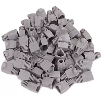 GETFORT GF-OS-RJ45-50 Graue RJ45-Steckerschutzkappen, 50er-Pack, Zugentlastung für Ethernet-Kabel