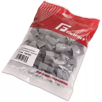 GETFORT GF-OS-RJ45-50 Graue RJ45-Steckerschutzkappen, 50er-Pack, Zugentlastung für Ethernet-Kabel
