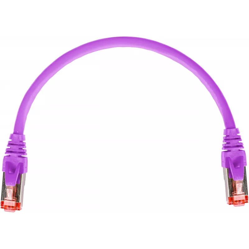 GETFORT GF-PC6ASFTP-0.25V Cat.6A S/FTP LSOH Patchkabel 0,25 m Lila