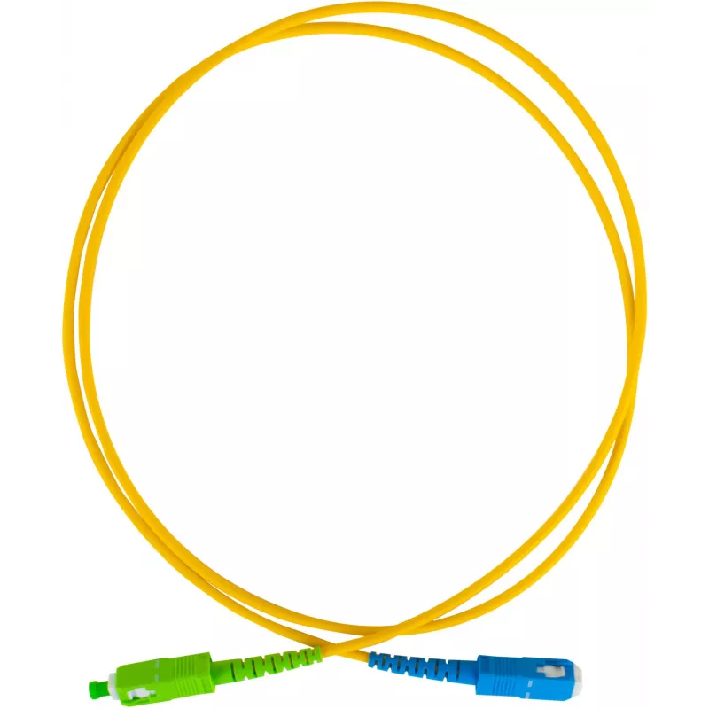 GETFORT GF-SUSAS5 Singlemode-Glasfaser-Patchkabel SC/UPC auf SC/APC Simplex 5m LSZH Gelb