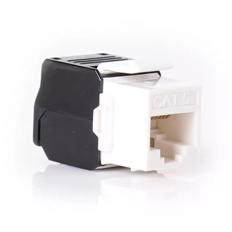 GETFORT KGF-5EUTP-NT Cat.5e UTP Tool-Free Keystone Jack Module, RJ45 Female, Weiß