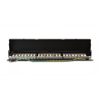GETFORT PGF-6FTP24-B6 Patch Panel FTP Cat.6 24-Port 19-inch 1U Schwarz