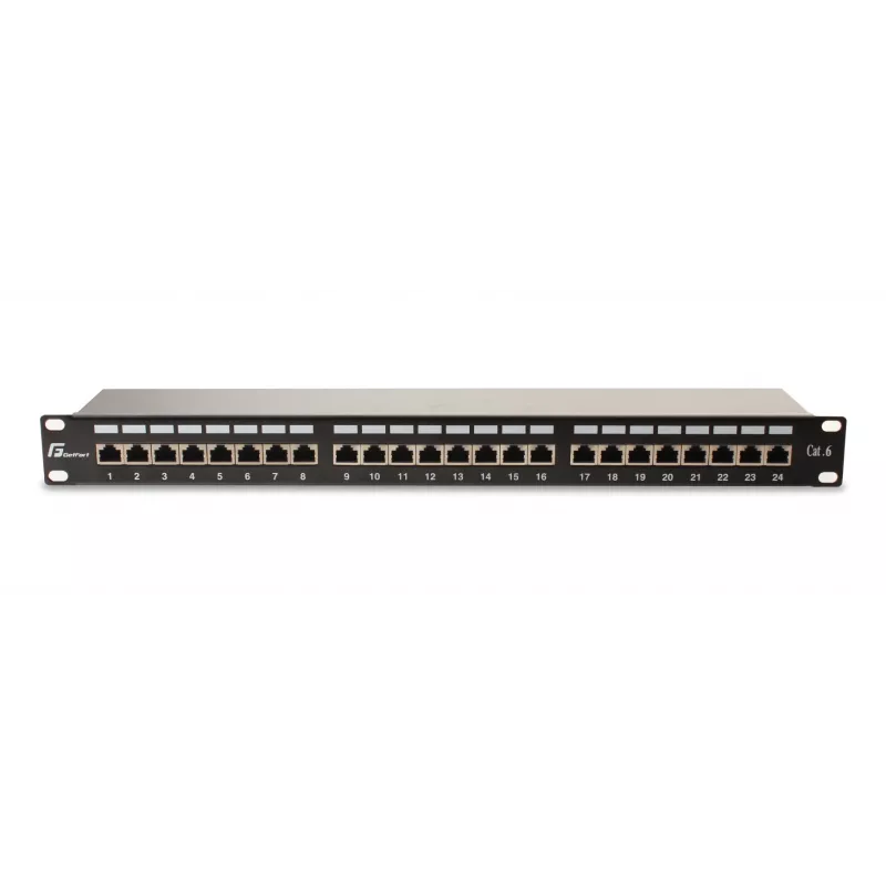 GETFORT PGF-6FTP24-B6 Patch Panel FTP Cat.6 24-Port 19-inch 1U Schwarz