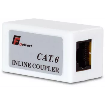 GETFORT RJ45 Cat.6 UTP Inline-Kupplung Buchse auf Buchse Schwarz