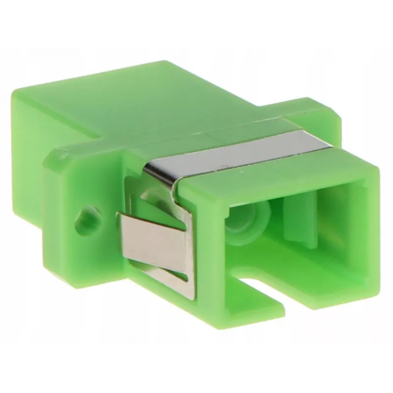 GETFORT SC/APC Simplex Glasfaseradapter, Singlemode, Grün, Flanschmontage
