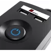 GETFORT Steckdosenleiste mit Überspannungsschutz 5P-1.5M-B-USB, 5 Steckdosen, 2 USB, 1,5 m, Schwarz