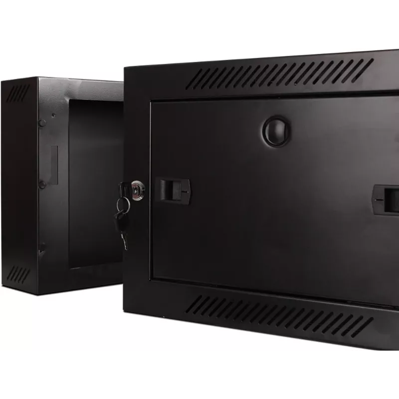 GETFORT WGF04-65EH-DGB 19 Zoll 4U Wandgehäuse, Doppelsektion, 600x550 mm, Schwarz
