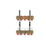 Giacomini R553D 1 inch x 3/4 inch 10-Kreis Modularverteiler für Fußbodenheizungs- und Kühlsysteme, vernickeltes Messing
