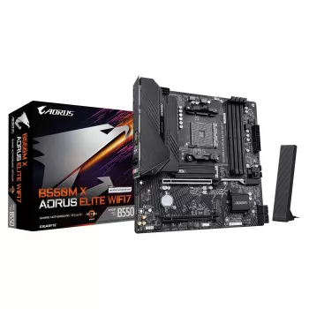 Gigabyte B550M X AORUS ELITE WIFI7 Micro-ATX-Motherboard (AM4, DDR4, 2x M.2, Wi-Fi 7)