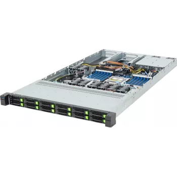 Gigabyte R163-ZG2-AAJ2 AMD EPYC 9004/9005 1U Rack Server 12x2,5 inch NVMe/SATA/SAS 2x2000W Redundantes Netzteil Ohne OS