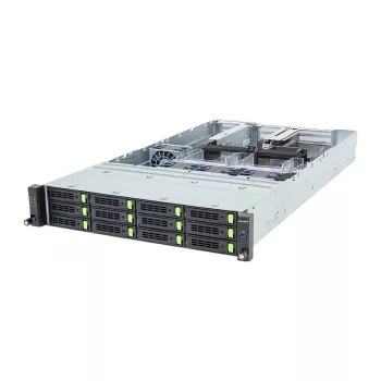 Gigabyte R263-ZG0-AAL2 (Rev. 3.x) 2U Rack Server Barebone, Single AMD SP5, 12x 3.5/2.5-Zoll-Schächte, 2x 1200W Netzteil