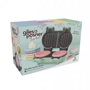 Giles & Posner EK5922GSGRVDE Doppel-Waffeleisen - 1200 W, Antihaft, Schwarz/Silber