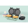 Giles & Posner EK5922GSGRVDE Doppel-Waffeleisen - 1200 W, Antihaft, Schwarz/Silber
