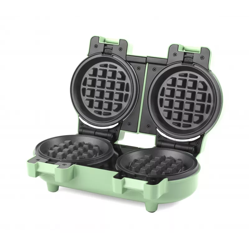 Giles & Posner EK5922GSGRVDE Doppel-Waffeleisen - 1200 W, Antihaft, Schwarz/Silber