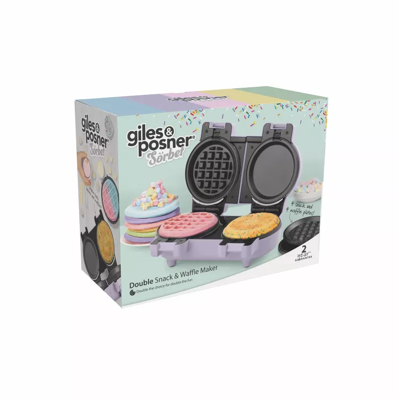 Giles & Posner EK5923GSPPVDE Double Snack & Waffle Maker 900 W Schwarz/Silber