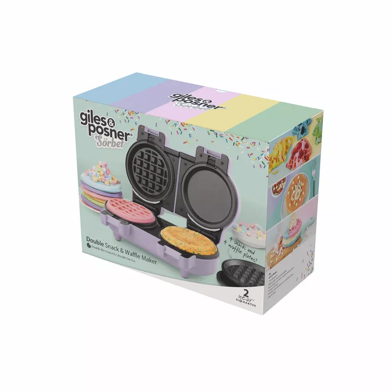 Giles & Posner EK5923GSPPVDE Double Snack & Waffle Maker 900 W Schwarz/Silber
