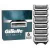 Gillette Intimate Rasierklingen Nachfüllpackung, 6 Klingen, Schwarz, Rasur der männlichen Intimbehaarung