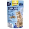 GimCat Nutri Pockets Fish with Salmon 60g - Knusprige Katzenleckereien mit cremiger Füllung für Haut und Fell