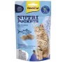 GimCat Nutri Pockets Fish with Salmon 60g - Knusprige Katzenleckereien mit cremiger Füllung für Haut und Fell