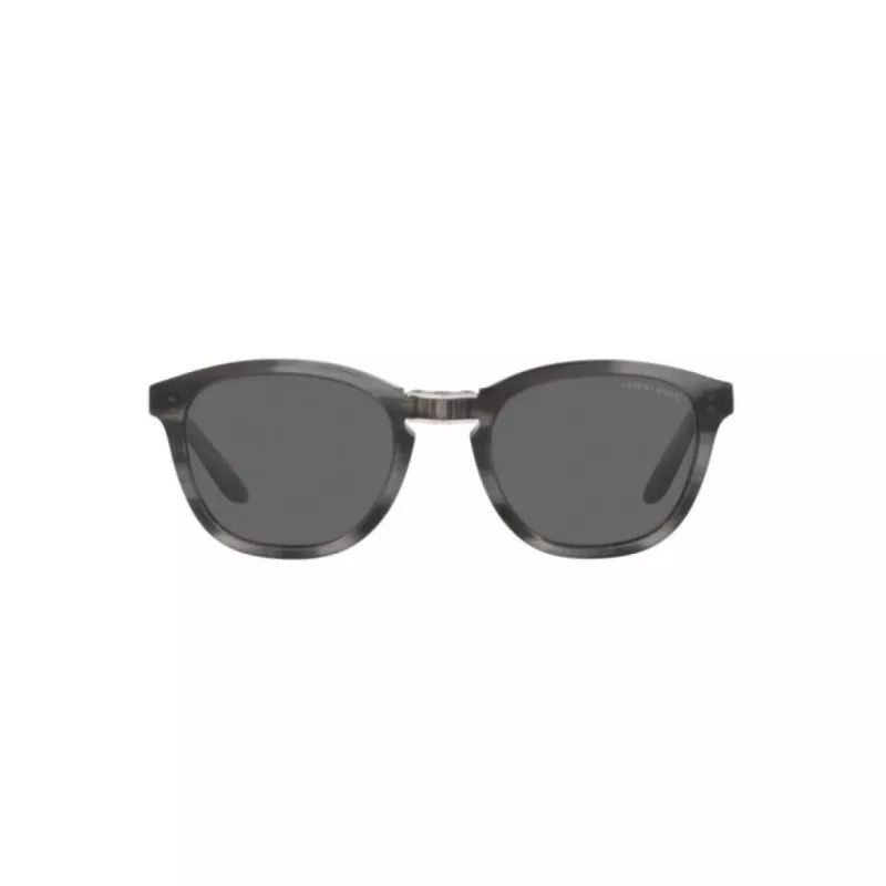 Giorgio Armani Herren AR8170-5964B1 Havana Acetat eckige Sonnenbrille mit blauen Gradientengläsern